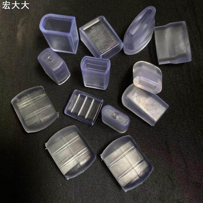 厂家热卖扁铁脚套胶套透明PVC防滑耐磨脚垫扁铁外套满包邮
