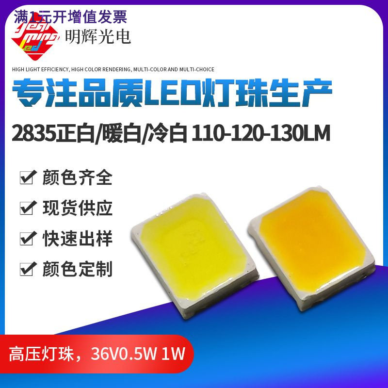 筒灯光源1w3v6v9v18v36v2835白光