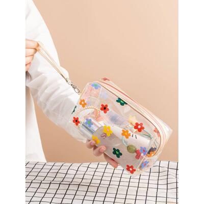 Cosmetic bag,large capacity portable transpare bag waterprof