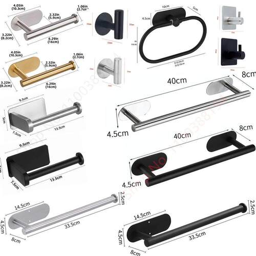 Adhesive Toilet Paper Holder Wall Mount For Bathroom Kitchen
