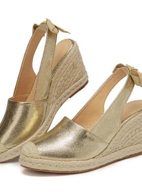 Wedges Sandals For Women Closed Toe Bandage Espadrille Styli