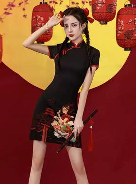 Traditional Chinese Improved Cheongsam Dress Women Fashion S