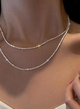 Necklaces 简约ins风菜花炼波光粼粼锁骨炼满天星项圈颈炼项炼女