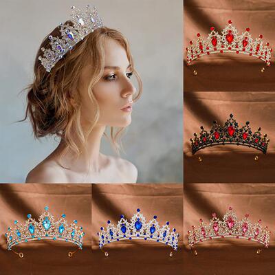 Women Tiara Crowns Girls Princess Crown Crystal Queen Tiaras