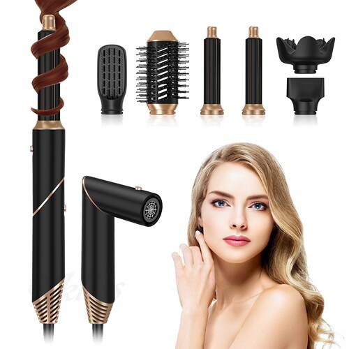 Hair Dryer Comb 6 in 1 Folding Portable Hot Air Brush Blow