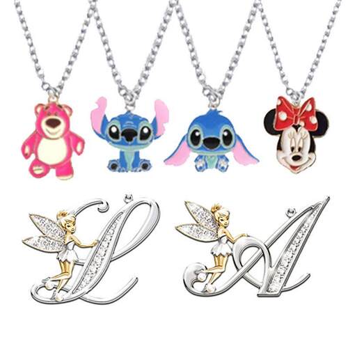 Cartoon Stitch Necklace Minnie Tinkerbell Lotso Kawaii Metal
