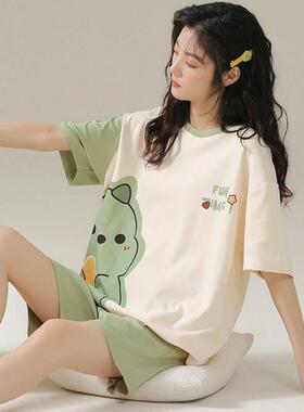 Women t shirt shorts Pyjamas pajamas Sleepwear Leisure girl