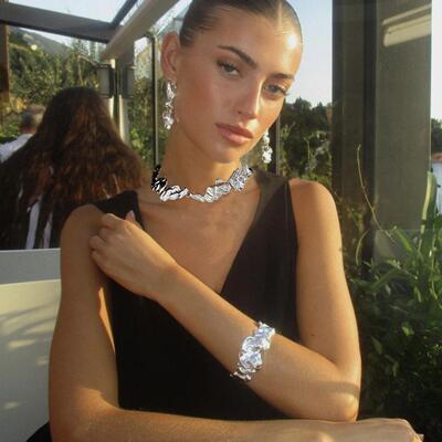 Wrinkled Irregular Vintage Collar Jewelry Necklace夸张项炼