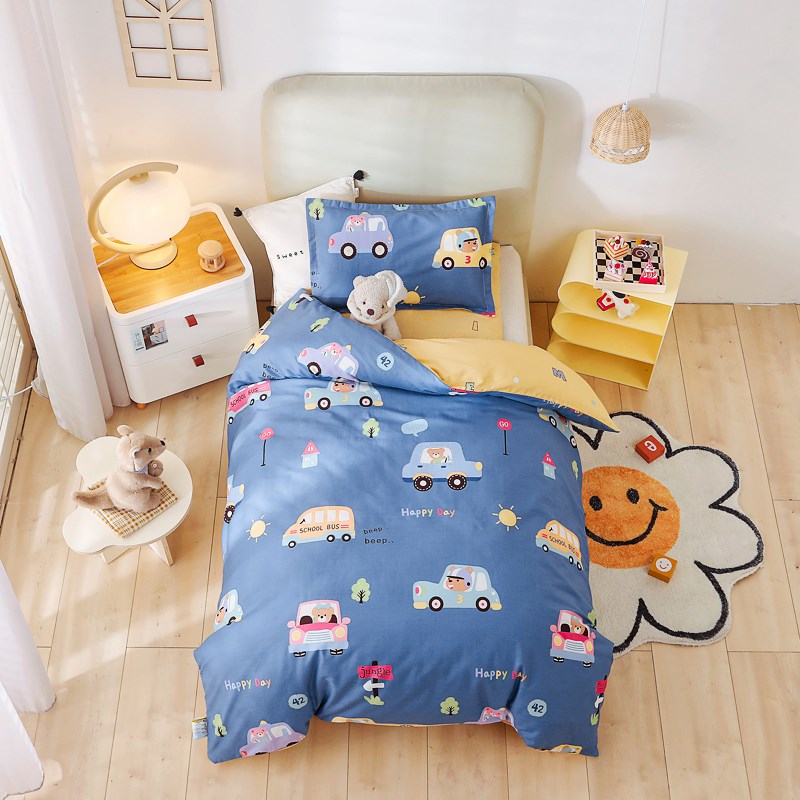 幼儿园被子三件套全棉午睡被褥子纯棉儿童六件套宝宝冬被床上用品