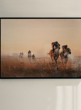 十七小众艺术馆 现代装饰画复古挂画北欧油画客厅沙发电视背景墙