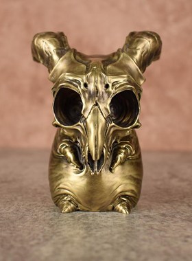 黄铜创意羊头怪手办模型桌面摆件手把件客厅书房办公室摆件礼品
