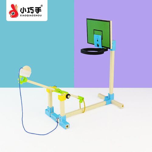 投篮器源头厂家中小学科技小制作木制益智婴幼儿玩具