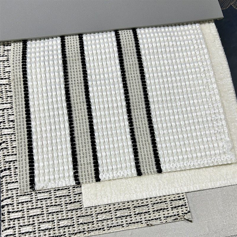 现代轻奢简约意式高级感条纹定制窗帘墨绿色黑白色客厅卧室遮光帘