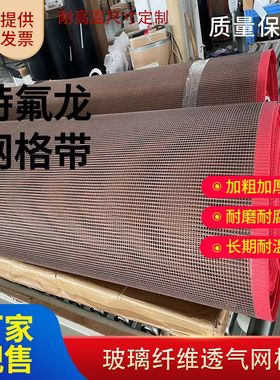 耐高温网格铁弗龙网传送带隧道热收缩炉uv机网格布高温皮带流水线