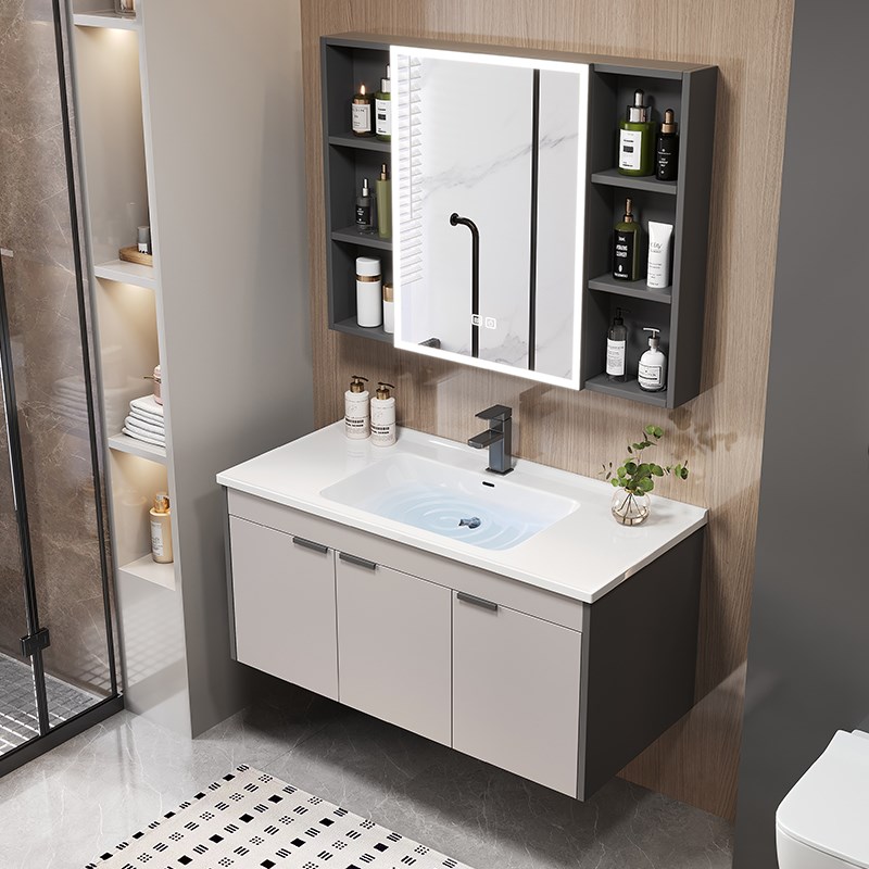 加厚蜂窝铝浴室柜卫生间一体陶瓷盆小户型洗手盆组合洗脸盆洗漱台