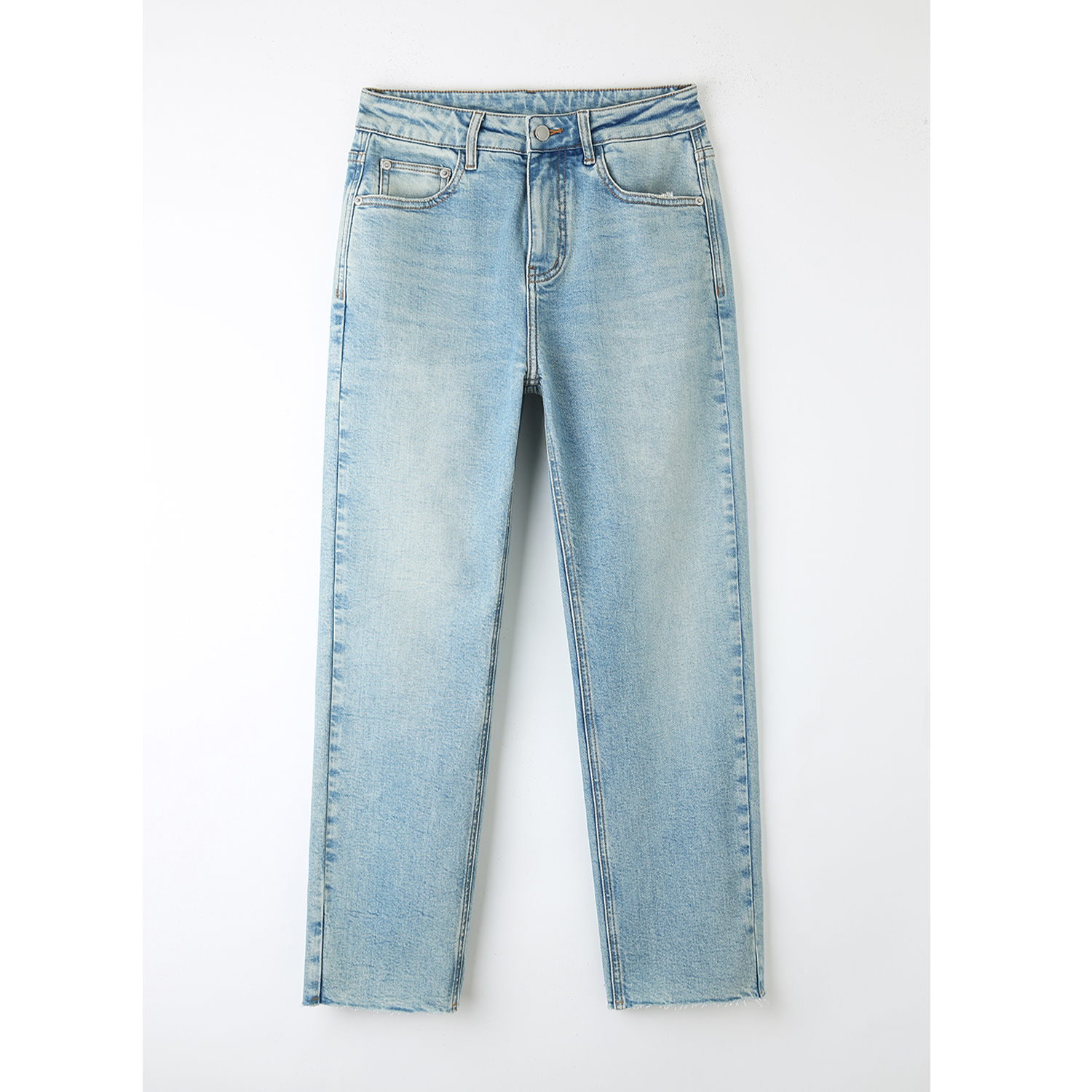 品质高端C位,巨显瘦烟管裤,舒适百搭毛边九分牛仔裤 春夏薄款女