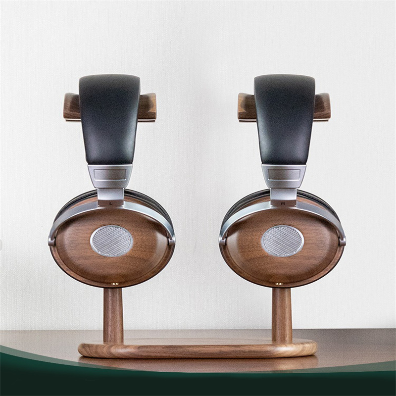 胡桃木耳机支架头戴式耳机创意双挂实木架电竞耳麦桌面展示架挂架