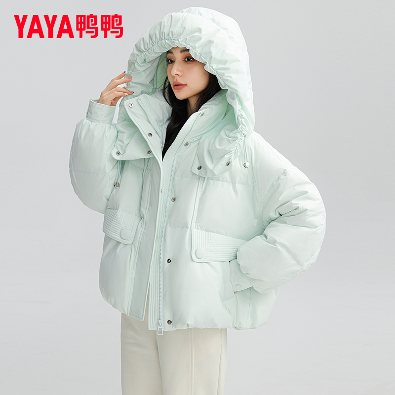 加厚短款羽绒服鸭鸭休闲连帽
