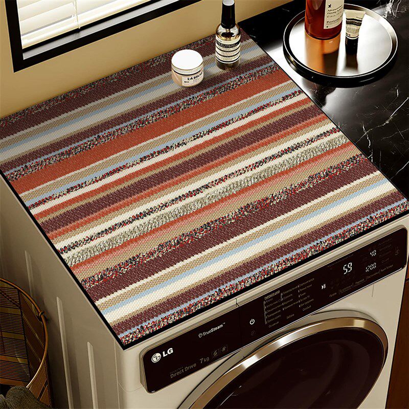 速发风滚筒洗衣机盖垫防水防晒台面家用冰箱顶部防尘盖布保护垫子