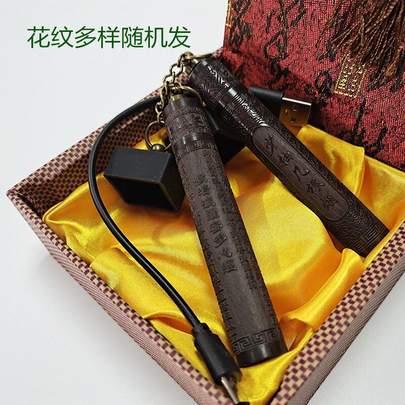 速发台球用巧克笔黑檀木雕刻可充电点烟器巧粉夹巧粉笔用品配件