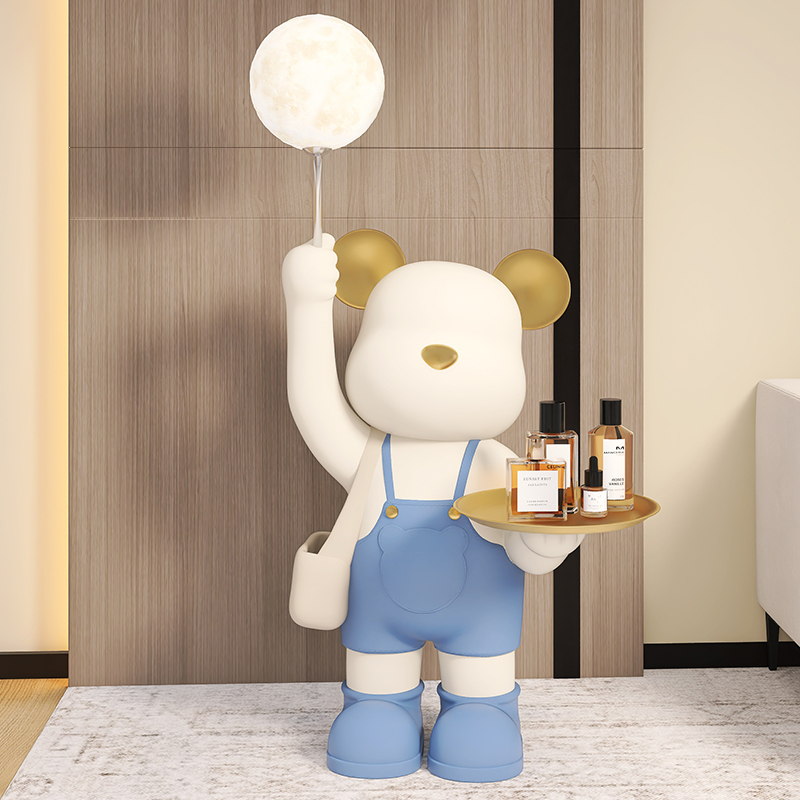 速发摆意大型熊件头摆床落地灯轻奢家装家居茶几托盘饰品创设