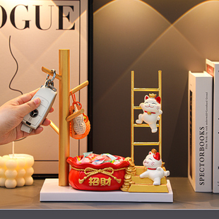 速发招财猫收纳玄关装饰品摆件礼户入口鞋柜客厅乔迁新居门品