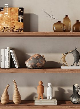 速发开寂风复古侘放格壁龛酒柜摆件式中软装饰品样板房高级感小众