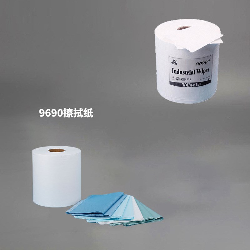 速发 白色功卷擦拭备 低尘多大能无尘纸 工业设纸卷装无纺擦拭纸