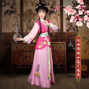 速发越剧花旦戏服 如意古装戏鬟服装丫曲演出梅 影视剧戏剧黄服戏