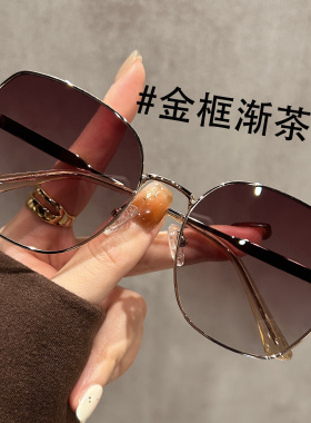 大框茶色偏光墨镜女款2024新款