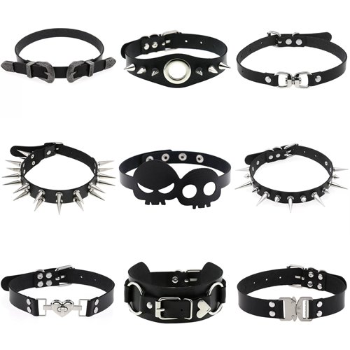 亚文化皮质朋克男女项圈choker