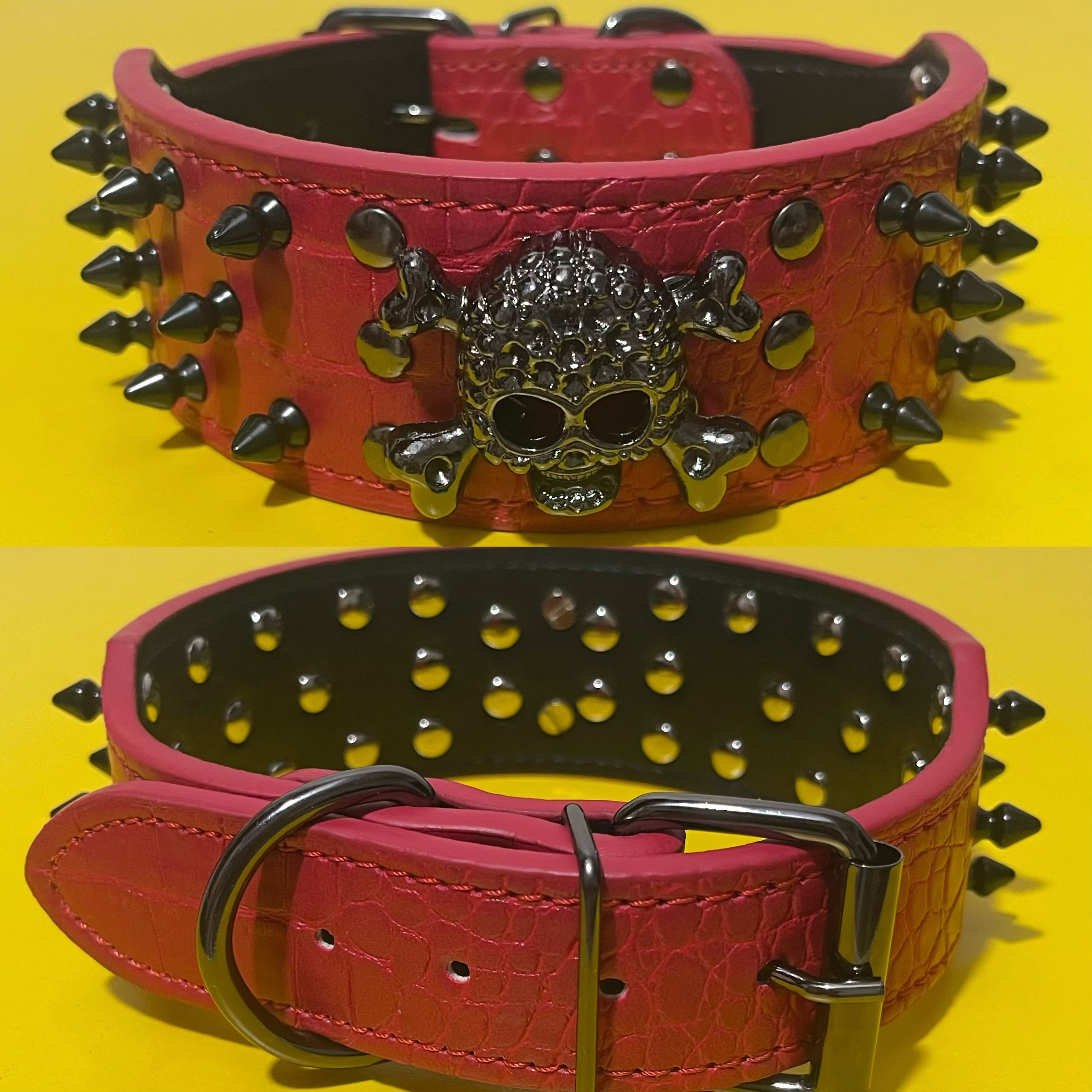 27Usr 铆钉骷髅头项圈亚文化哥特风朋克皮质项链chocker男女同款