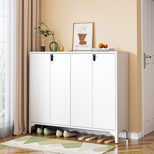 Lock shoe cabinet, household steel shoe rack, entrance with