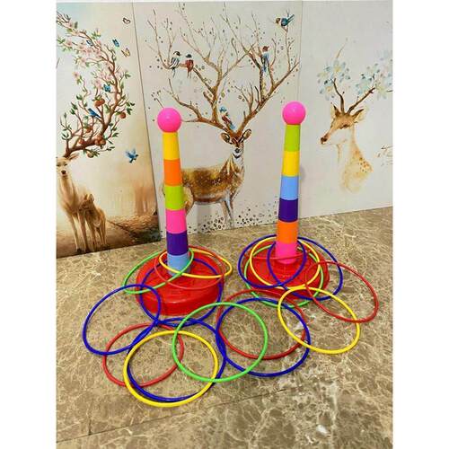 Hoop Ring Plastic Toss Quoits Garden Game Pool Kids Toy Outd