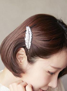 Vintage Feather Fashion Leaf Hair Clip发夹