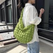 Padded Bubbles Crossbody for Quilted Pleated Bag Women Cloud