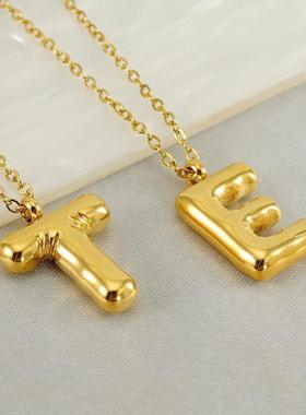 Stainless steel hip-hop letter pendant 不锈钢字母吊坠锁骨炼0