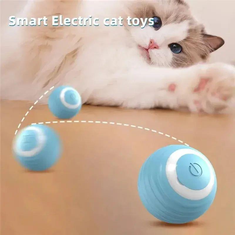 1Pcs Cat Teaser Ball Pet Toy Ball Gravity Rolling Ball Cat S