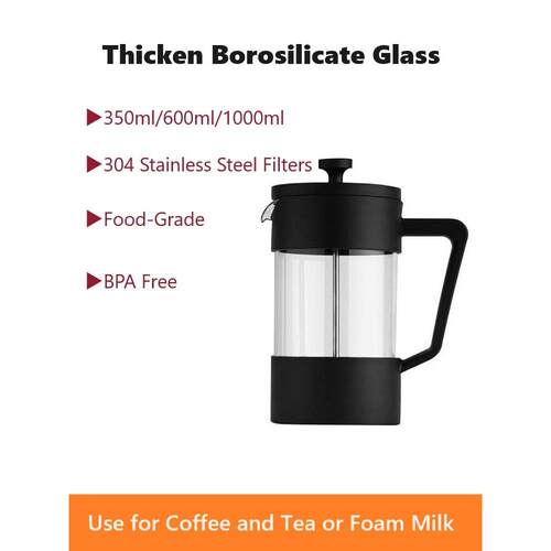 French Press Coffee Maker Tea Pot 350ml/600ml/1000ml