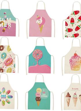 Ice Cream Women Kitchen Aprons Waterproof Barber Apron Cooki