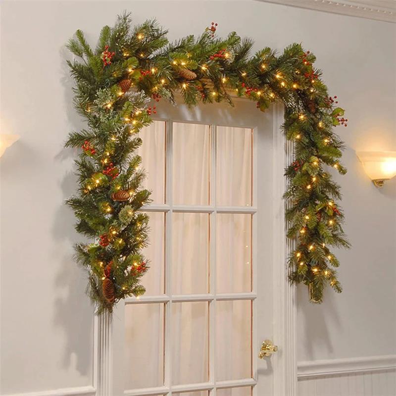 1.8/2.7M Christmas Decoration Rattan Christmas Garland Red B