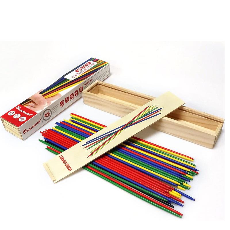 Classic Wooden Thin Pick Up Stick Game mikado spiel toys挑棍