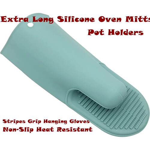 Silicone Oven Mitts Pot Holders Gloves Non-Slip