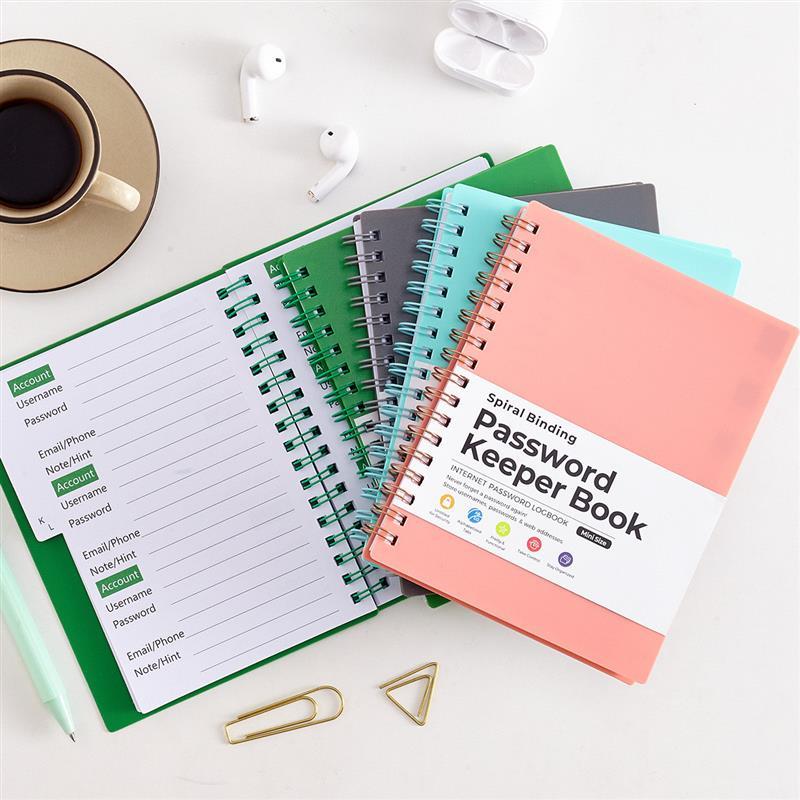 a6 password keeper book spiral english 英文账号密码本备忘录