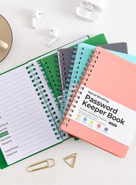 a6 password keeper book spiral english 英文账号密码本备忘录