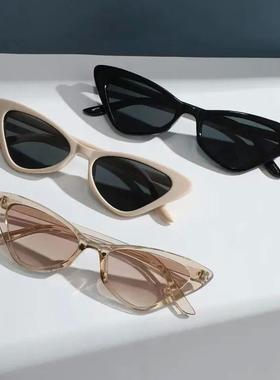 3 Pairs Per Set Small Cat Eye Sunglasses Women Cute Skinny C