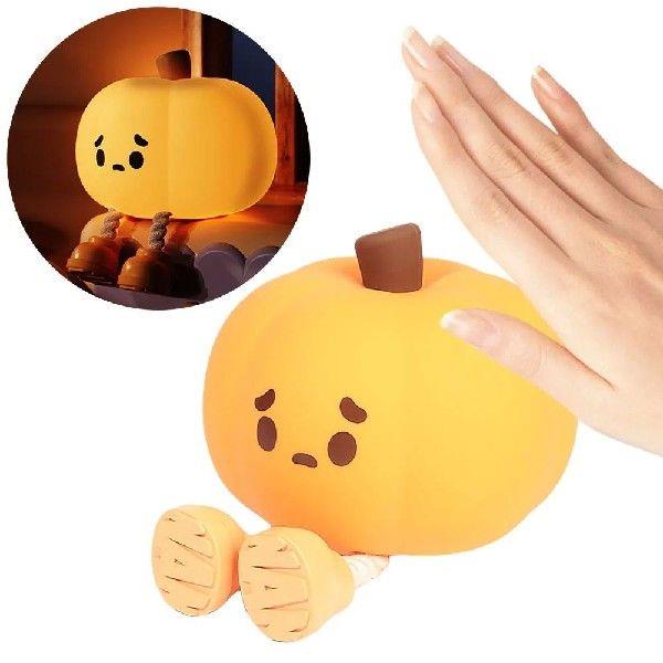 Halloween Pumpkin Night Light Silicone Nursery Nightlight