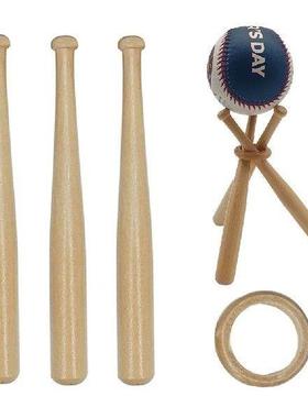 Wooden Baseball Golf Tennis Ball Display Stand with Mini