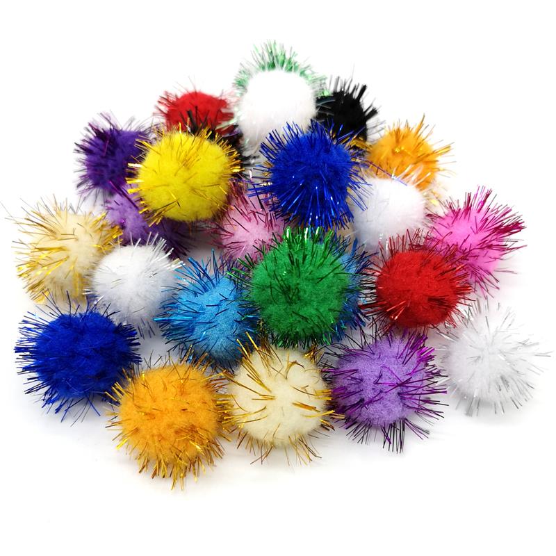 50pcs Colorful Pompoms 15mm 25mm for Dolls Garment Handmade