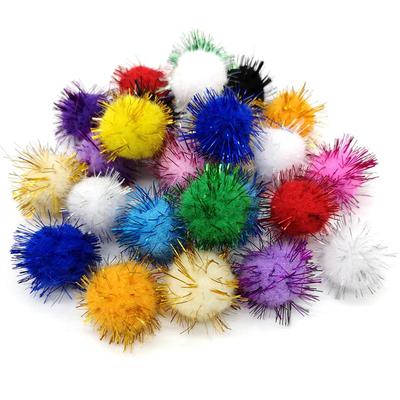 50pcs Colorful Pompoms 15mm 25mm for Dolls Garment Handmade